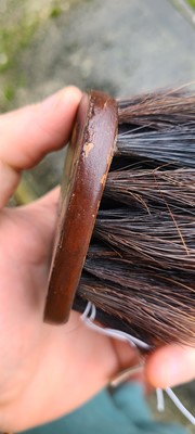 Lot 6 - A specimen-wood-inlaid clothes brush
