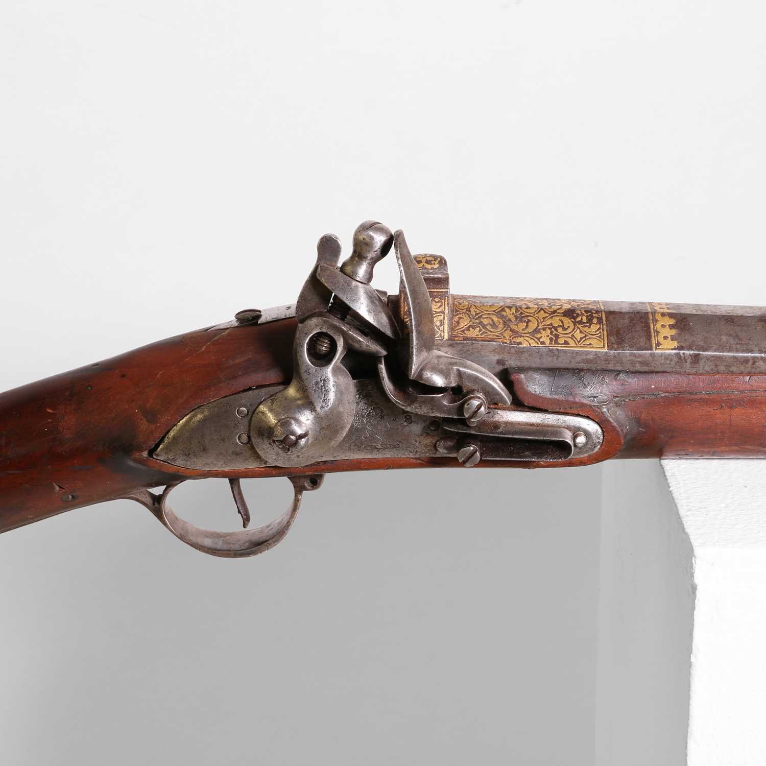 Lot 200 - A 15-bore flintlock musket,