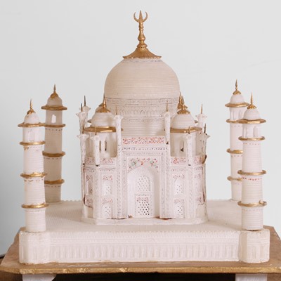 Lot 138 - A carved alabaster model of the Taj Mahal