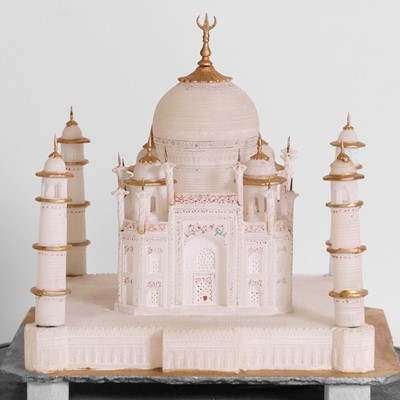 Lot 138 - A carved alabaster model of the Taj Mahal