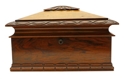Lot 192 - A Victorian rosewood box