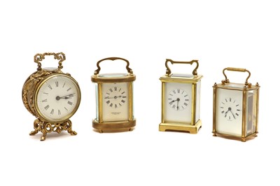 Lot 283 - A gilt brass clock