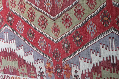 Lot 7 - A kilim-upholstered Knole sofa by George Smith