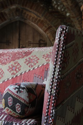 Lot 7 - A kilim-upholstered Knole sofa by George Smith