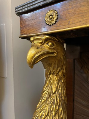 Lot 12 - A rosewood and parcel-gilt pier table