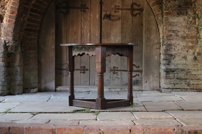Lot 15 - A Charles I-style oak side table