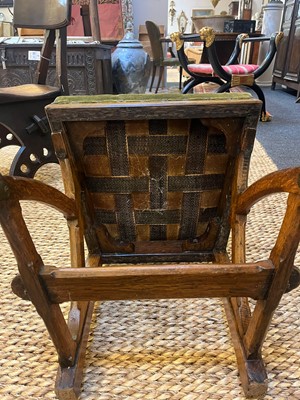 Lot 19 - A Victorian oak chair designed by E W Pugin