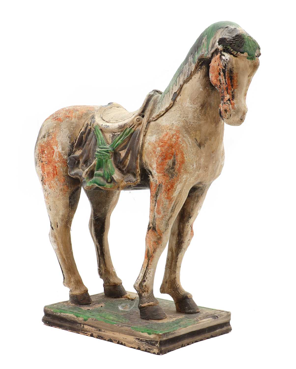 Lot 154 - A Chinese pottery horse
