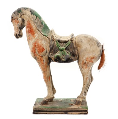 Lot 154 - A Chinese pottery horse