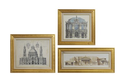 Lot 504 - A set of three architectural prints