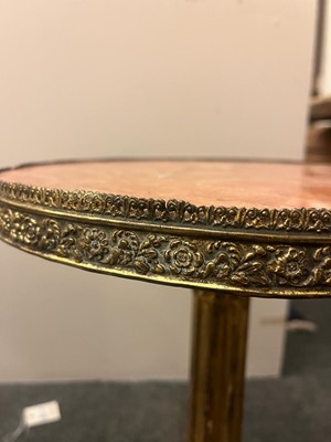 Lot 503 - A pair of giltwood and brass side tables