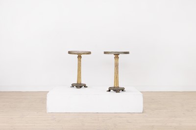 Lot 503 - A pair of giltwood and brass side tables