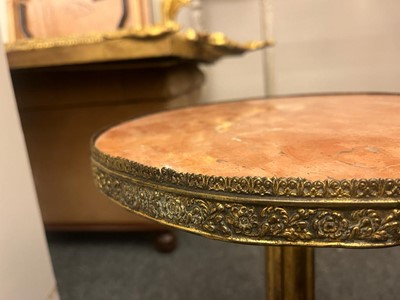 Lot 503 - A pair of giltwood and brass side tables