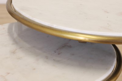 Lot 498 - A pair of gilt-metal and marble side tables