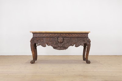 Lot 512 - A George II-style carved pine pier table
