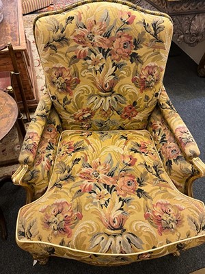 Lot 518 - A pair of Louis XV-style armchairs