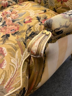 Lot 518 - A pair of Louis XV-style armchairs