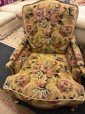 Lot 518 - A pair of Louis XV-style armchairs