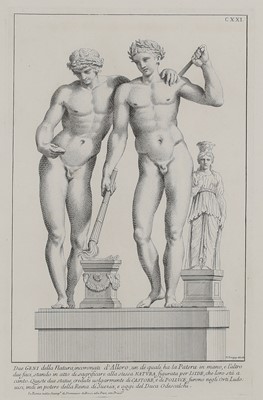 Lot 516 - A set of six engravings of classical statues