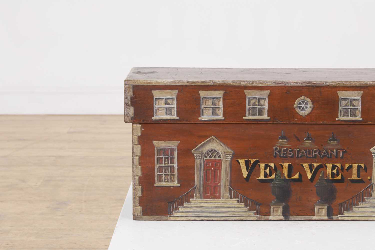 Lot 453 - A folk art painted pine box