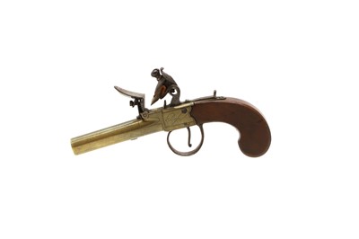Lot 85 - A brass box lock pistol