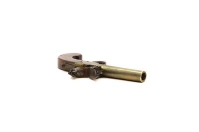Lot 85 - A brass box lock pistol