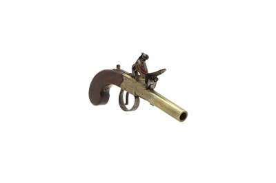 Lot 85 - A brass box lock pistol