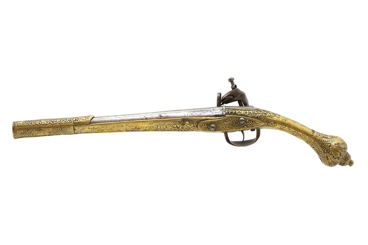 Lot 90 - A Balkan miquelet pistol