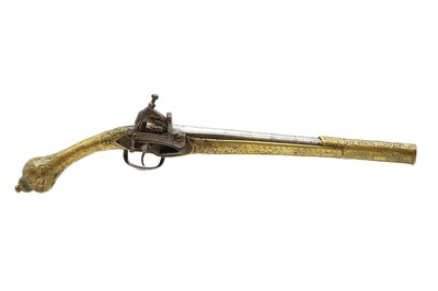 Lot 90 - A Balkan miquelet pistol