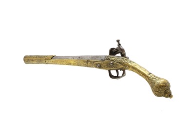 Lot 90 - A Balkan miquelet pistol