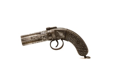 Lot 89 - A five shot pepper box pistol