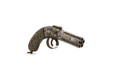 Lot 89 - A five shot pepper box pistol