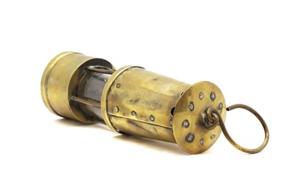 Lot 333 - 'The Protector': A brass miner's lamp