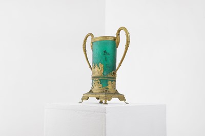 Lot 128 - An Empire glass and gilt-metal vase