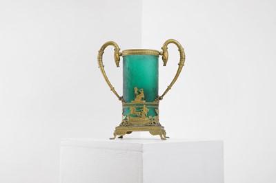 Lot 128 - An Empire glass and gilt-metal vase