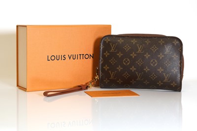 Louis Vuitton Monogram Canvas His Or Hers Orsay Clutch Bag With