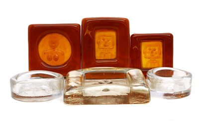 Lot 114 - A group of Boda glass dishes or ashtrays