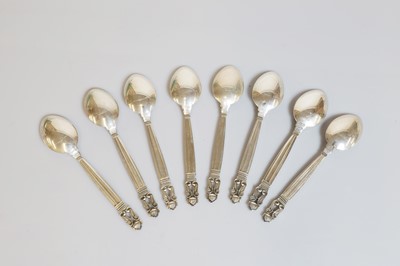 Lot 134 - A Georg Jensen 'Acorn' pattern flatware service