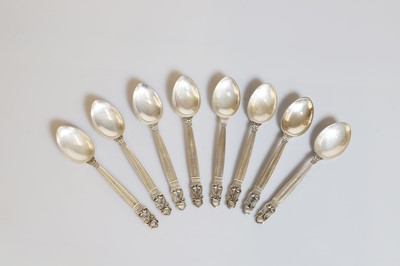 Lot 134 - A Georg Jensen 'Acorn' pattern flatware service