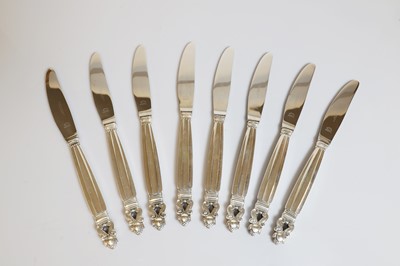 Lot 134 - A Georg Jensen 'Acorn' pattern flatware service
