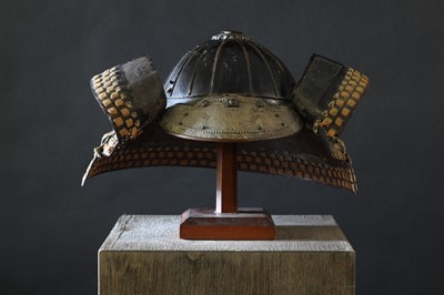 Lot 115 - A Japanese suji bachi kabuto (ridged helmet)