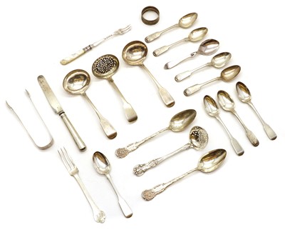 Lot 53 - A collection of silver flatware