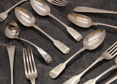 Lot 10 - A collection of silver flatware