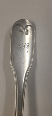 Lot 116 - An Imperial Russian fiddle and thread pattern silver canteen