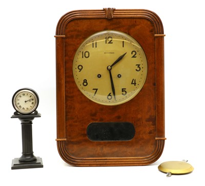 Lot 410A - A mahogany wall clock