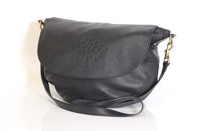 Lot 337 - A Mulberry black leather shoulder bag
