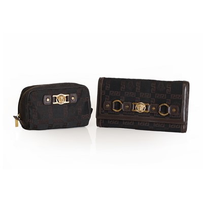 Lot 321 - A Versace purse and a Versace zip closure purse