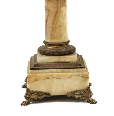 Lot 498 - An alabaster pedestal