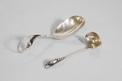 Lot 135 - A Georg Jensen sterling silver 'No. 21' pattern ladle