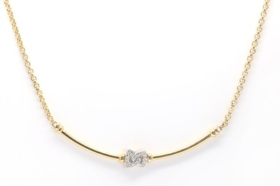 Lot 124 - An Italian gold diamond set necklace